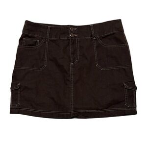 2010s Low Rise Skirt, Brown, miniskirt, Beau, 12